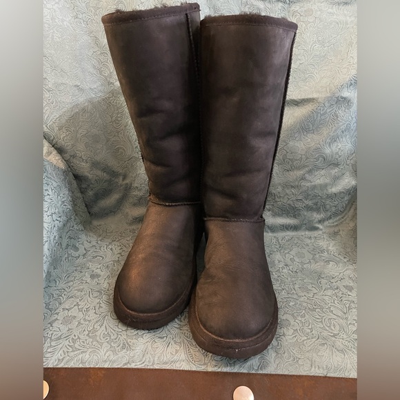 Ugg Classic Tall Boots Black Tasman Braid Beautiful Condition! Size 9 - Picture 8 of 8